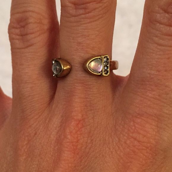 Classically Chic Boutique Jewelry - 2/$25⭐️ Pavé Rhinestone  Open Cuff Ring in Gold